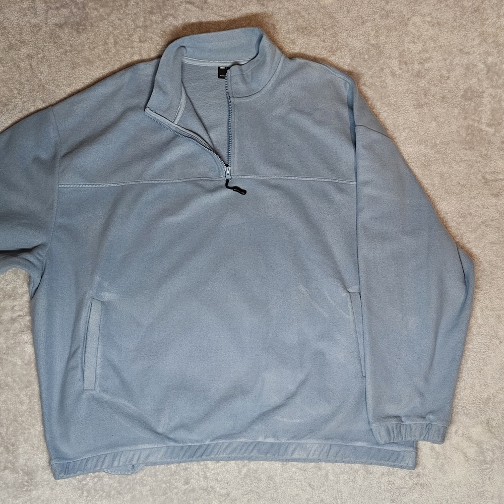 ASOS DESIGN oversized polar fleece half zip sweatshirt